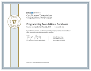 Programming Foundations Databases